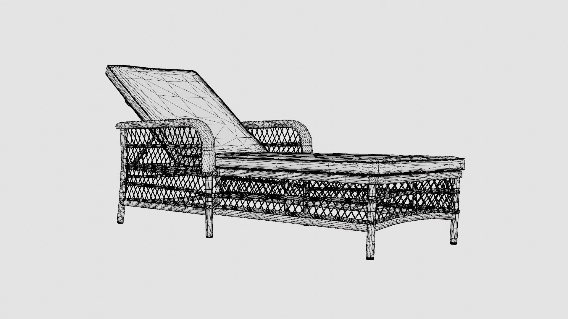 Rattan Sunbed 3D Model - TurboSquid 2255991