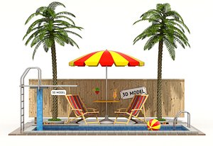 Pool Scene 3D model