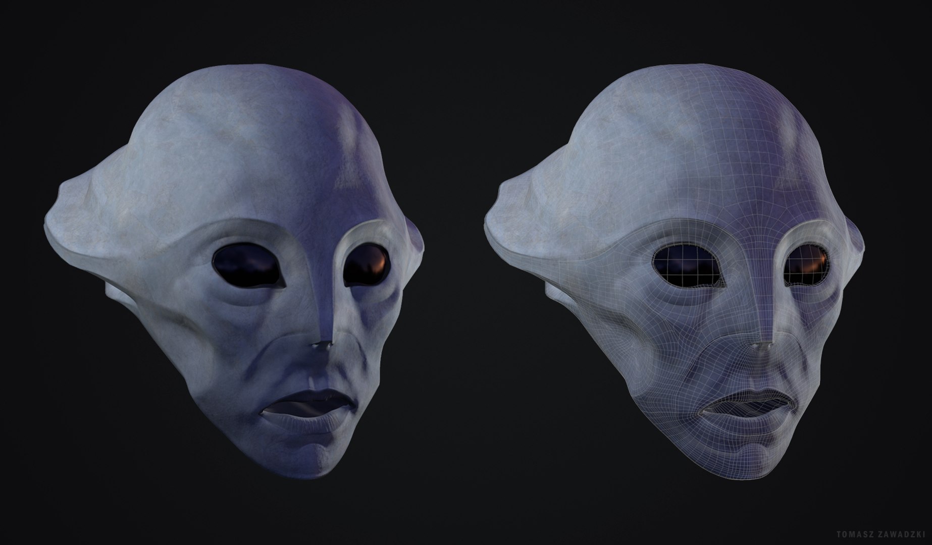 3d alien head