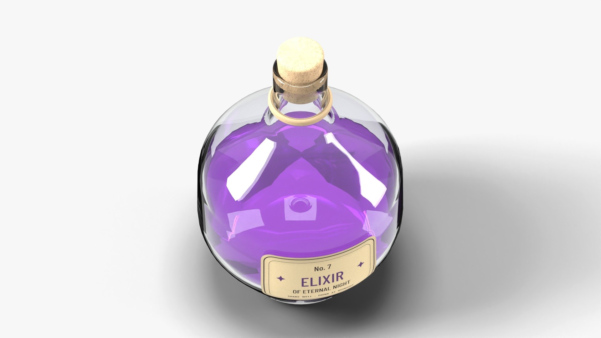 Witch Potion Flask with Purple Elixir and Cork - Fantasy Horror Prop model https://p.turbosquid.com/ts-thumb/si/10XGtN/Mk/shot3/jpg/1792266736/1920x1080/fit_q87/df7a0db57854de8c14d073743433dca47ca203a5/shot3.jpg