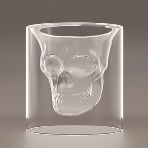 Empty Skull Shot Glass for 3D Print 3D model