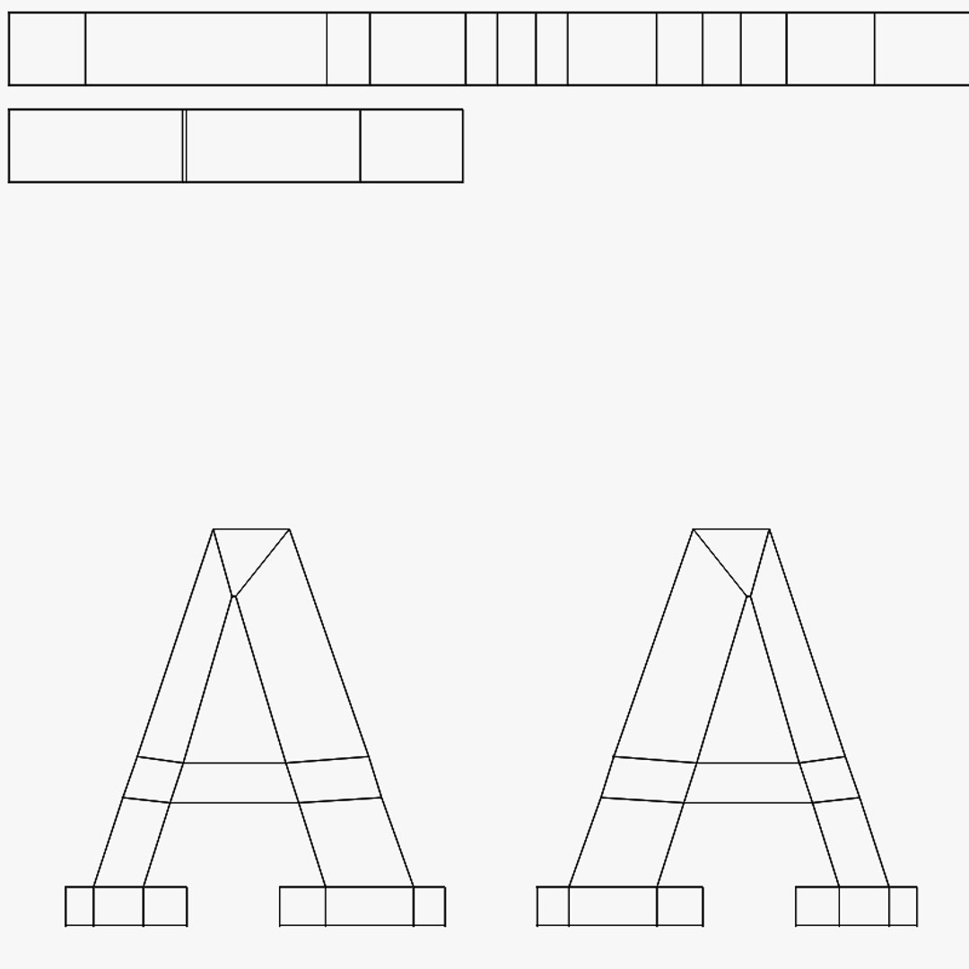 3D Cyrillic Scripts Ukrainian And Russian Letters On Low Poly Quads ...