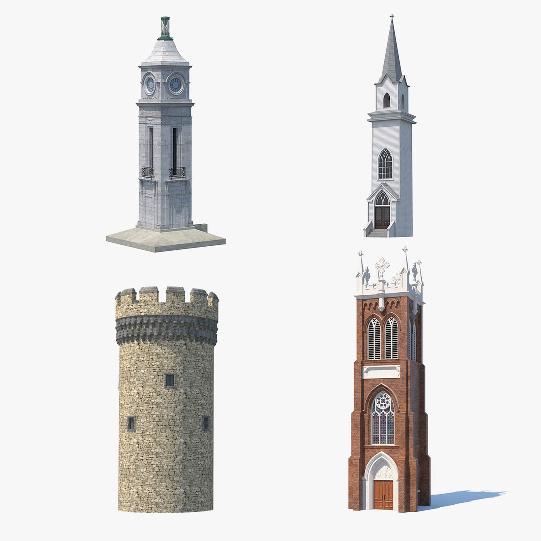 Towers Collection 2 3D model preview