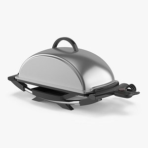 3D Compact Electric BBQ with Lid Gray model