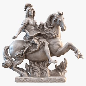 3D Louis XIV Horse Statue model