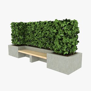 3ds max concrete bench