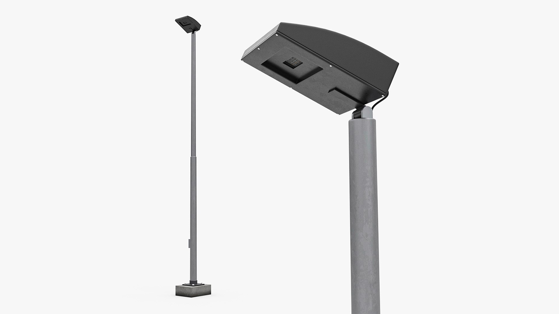 Outdoor Lamp Pole 3D model preview