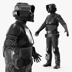 Star Wars Elite Death Trooper Uniform Black Finish 3D