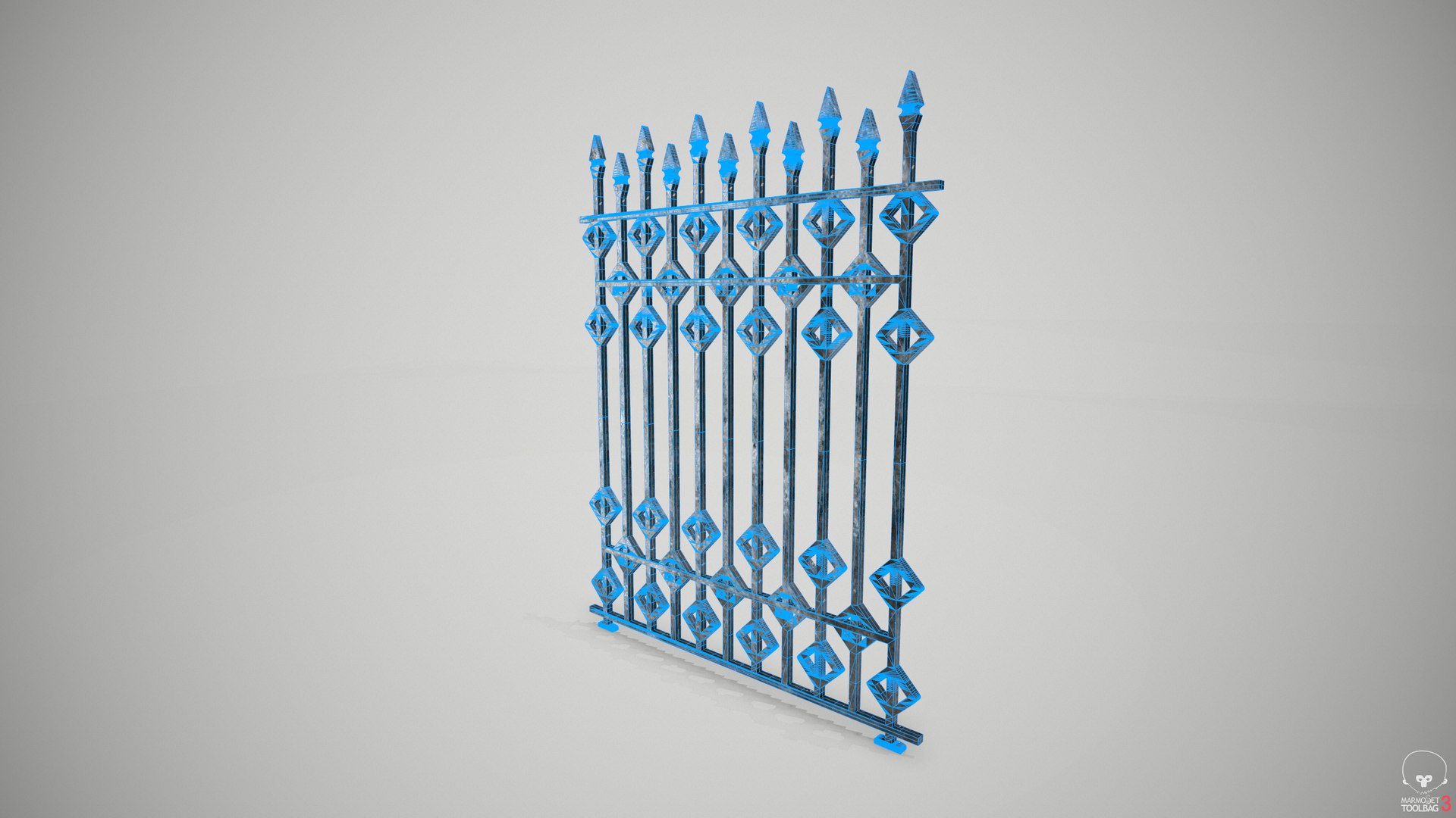 Free Ornate Wrought Iron Fence Design 3 3D Model TurboSquid 2114289