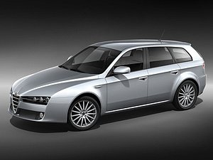 alfa romeo 159 sportwagon 3d model