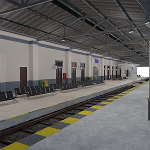3D Rail Station Dutch Heritage model