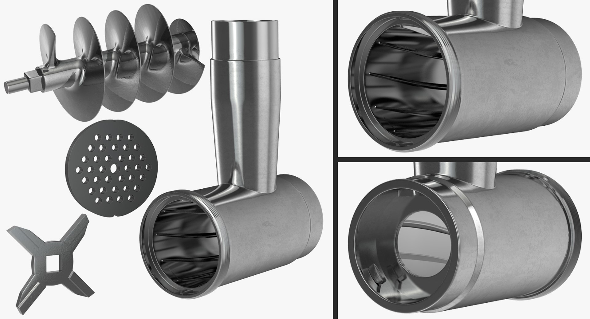 electric meat grinder gander 3d model