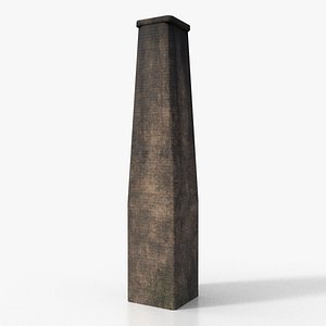 Modern brick chimney 3D