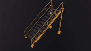 Industrial stairs 3D model