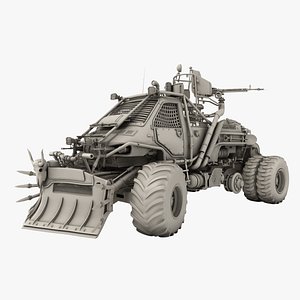 3d model of apocalyptic truck