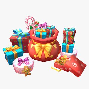 gift present Christmas holiday decoration package celebration model