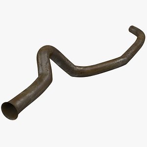 3d broken iron pipe 10 model