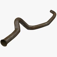 Broken Iron Pipe 10 3D Model