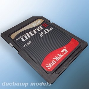 secure sd card 3d model