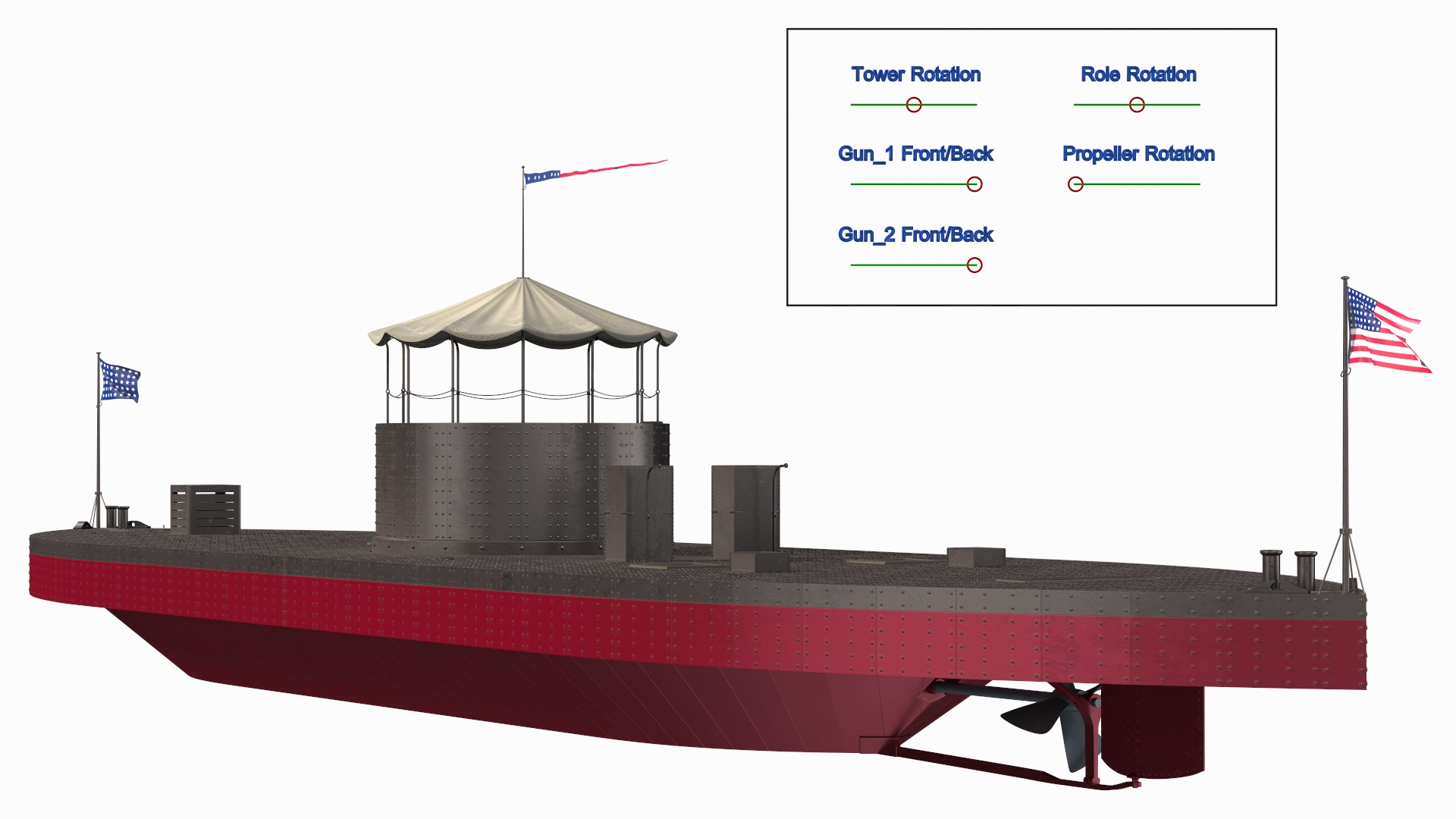 US Civil War Warship with Tower New Rigged 3D https://p.turbosquid.com/ts-thumb/si/tyMr9v/b5/us_civil_war_warship_with_tower_new_rigged_362/jpg/1711666564/1920x1080/turn_fit_q99/7d3642eaea525235cc5a4a61eadf266a909f6f95/us_civil_war_warship_with_tower_new_rigged_362-1.jpg