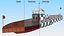 US Civil War Warship with Tower New Rigged