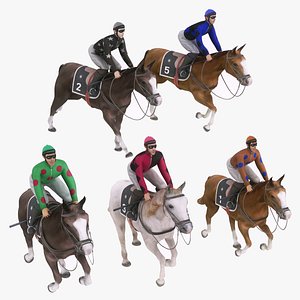 Jockey Pose 5 in 1 3D