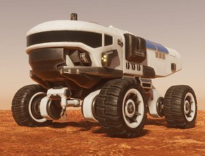 Mars cargo rover Unity asset 3D model