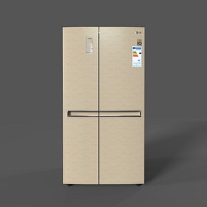 Refrigerator LG GC B247SEDC Beige 3D model