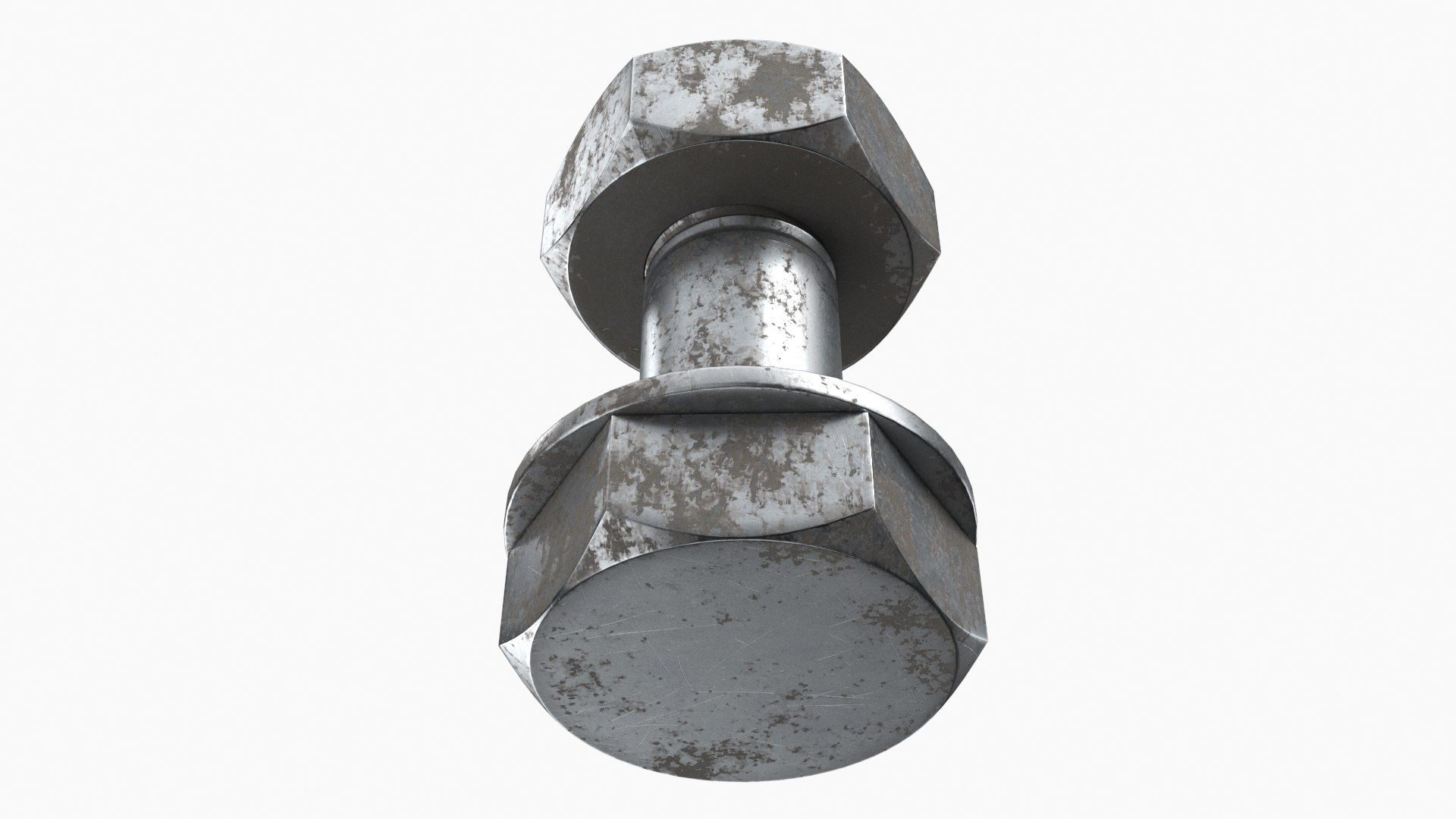 3D Model Rusted Steel Hex Bolt - TurboSquid 2116249