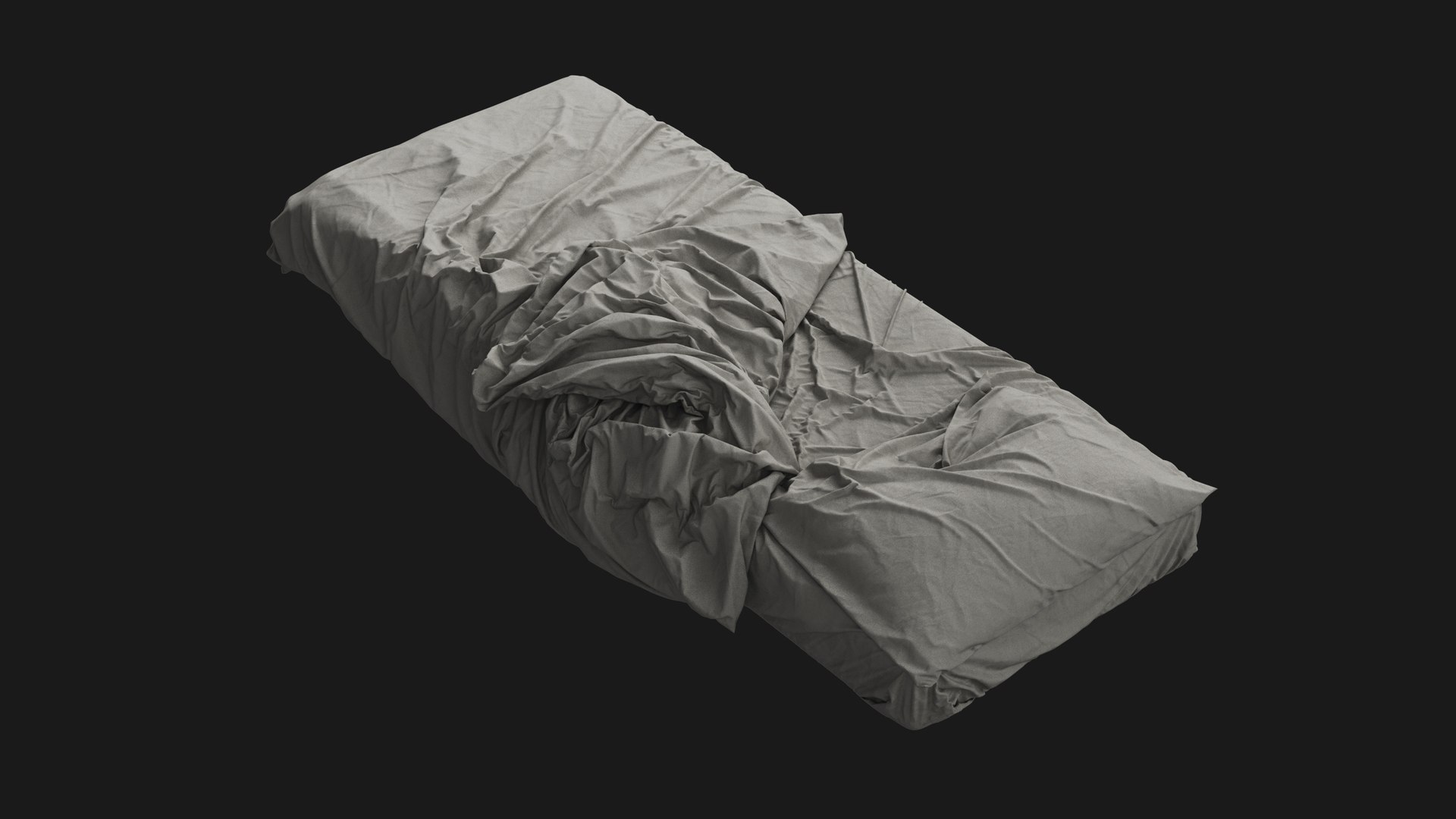 3D Messy Single Bed Model - TurboSquid 2410981