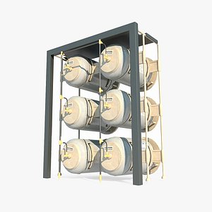Future sci-fi fuel tanks 3D