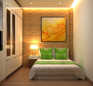 3DS max Model Full Materials + settings Bedroom