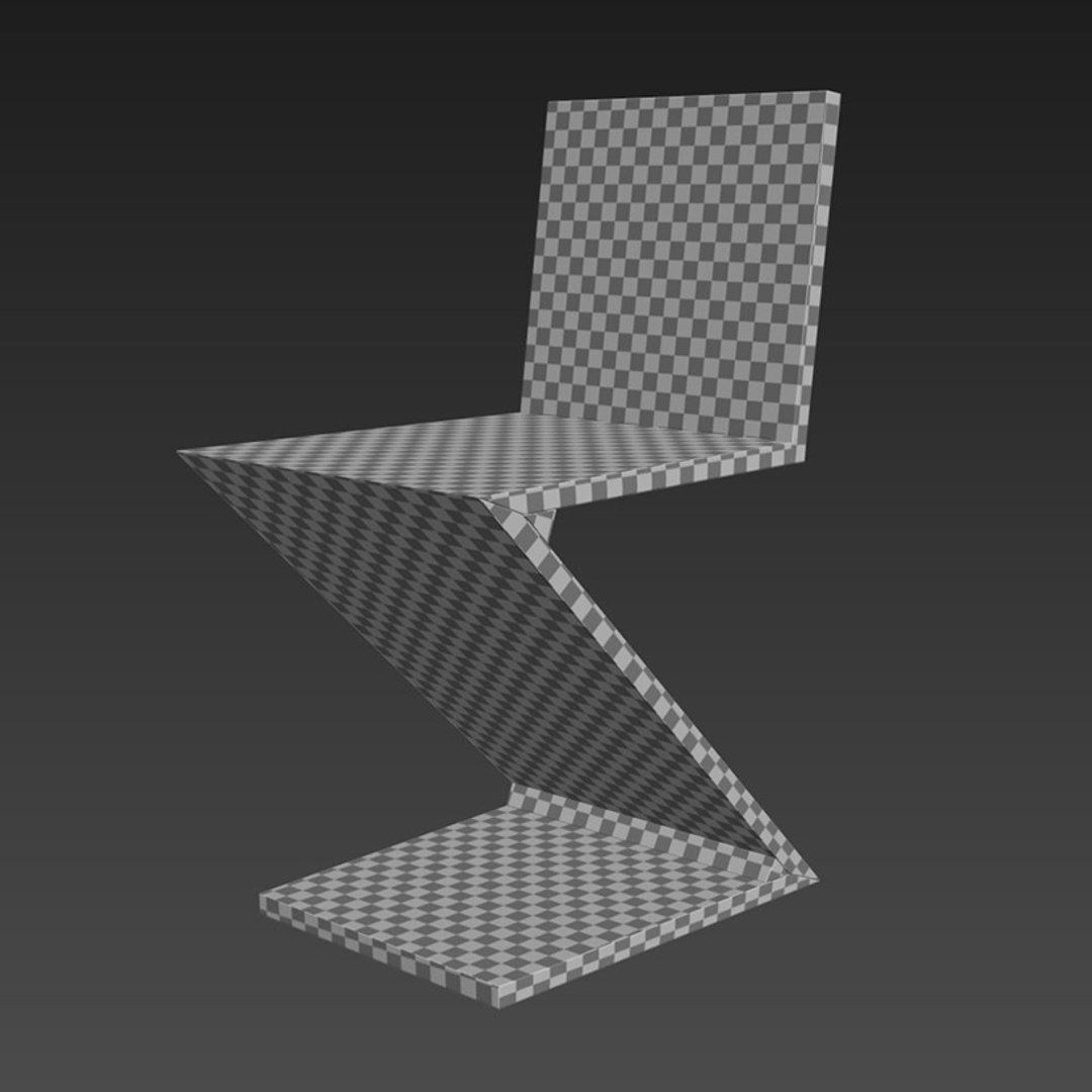 Zig Zag Chair Model TurboSquid 1419459   Preview1 