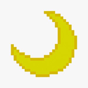 Pixel Moon 3D model