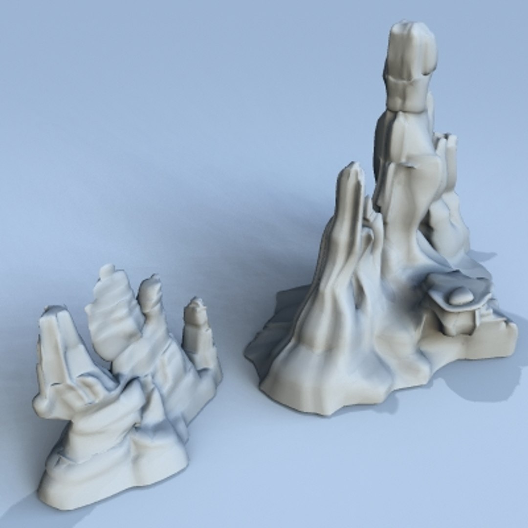 Alien Desert Terrain Rock 3d Model