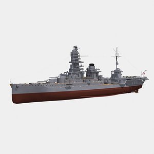 japanese aerial battleship ISE 3D model