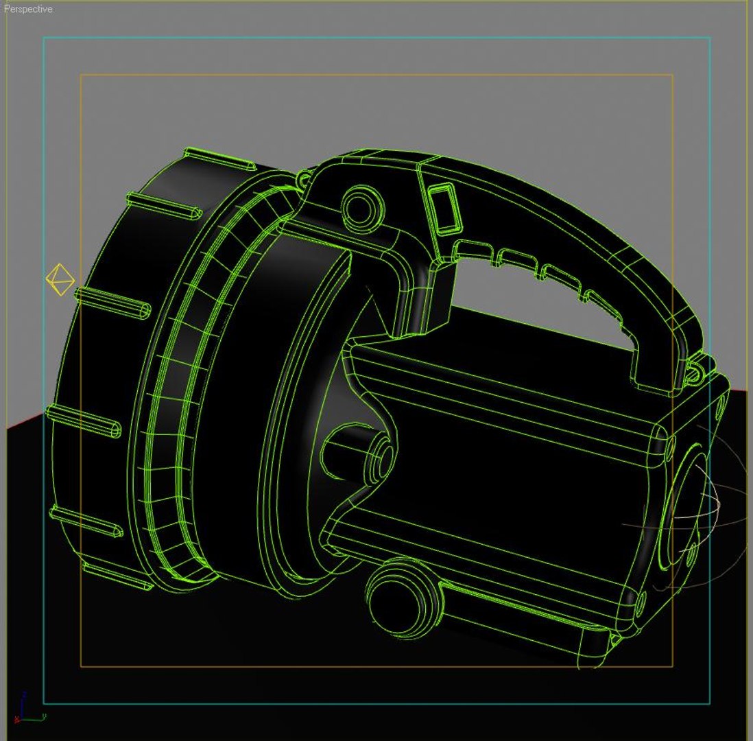 3d model of flashlight light