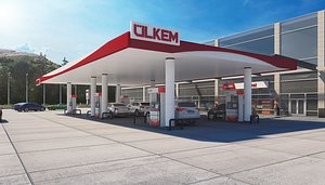 Realistic Gas Station - Store Model