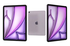 Apple iPad Air 11 2025 Purple Low Poly 3D model