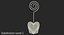 Heart Place Card Holder 3D Model