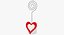 Heart Place Card Holder 3D Model
