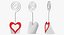 Heart Place Card Holder 3D Model