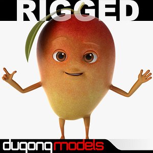 3d dugm07 cartoon red mango model