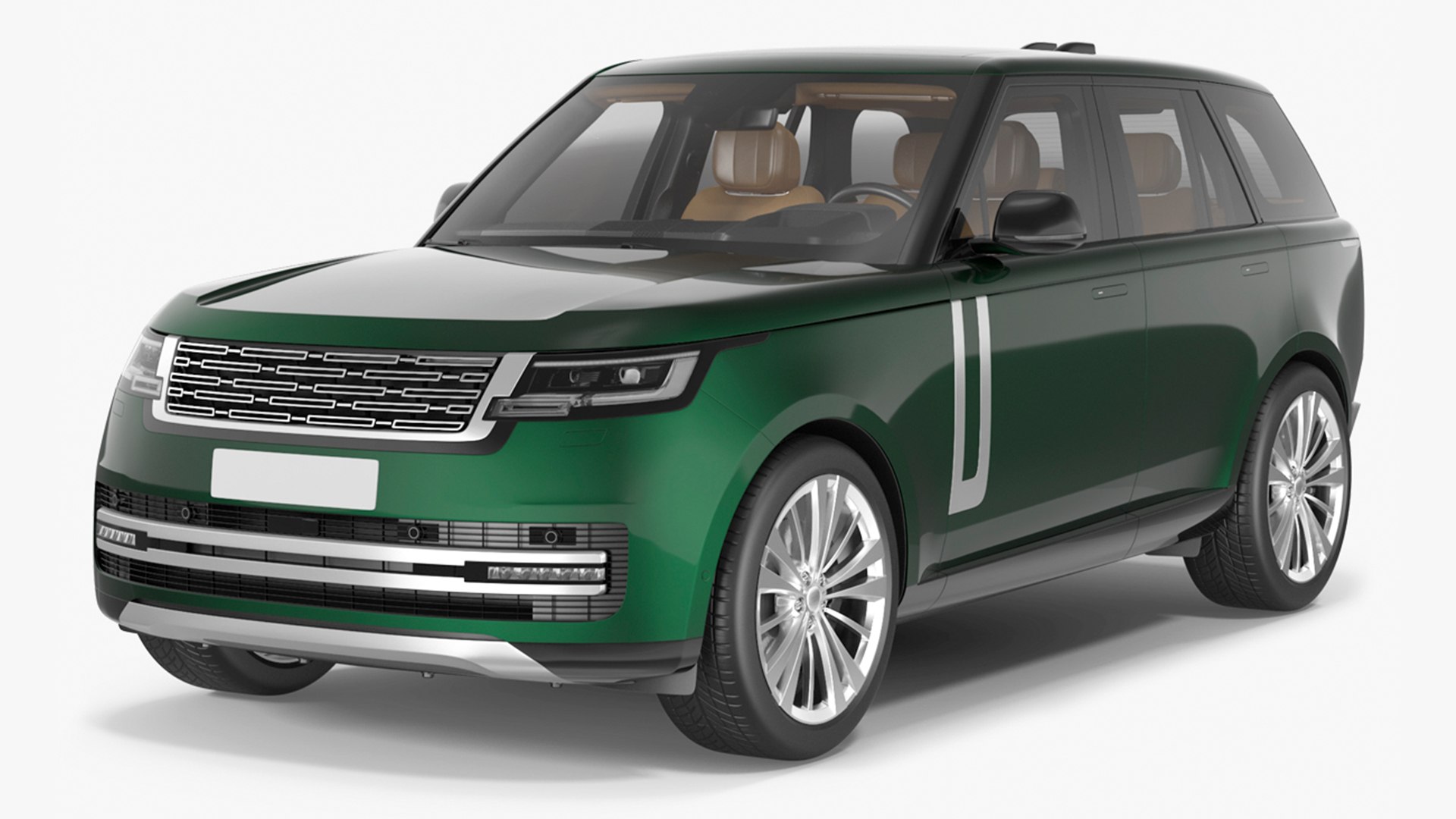 Luxury European SUV Simple Interior 3D model preview