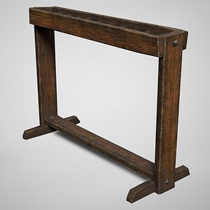 3D Medieval Weapon Holder - Wooden Sword Stand model