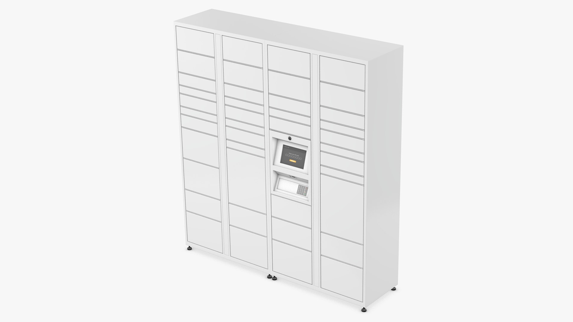 Delivery Lockers Model - TurboSquid 1890657