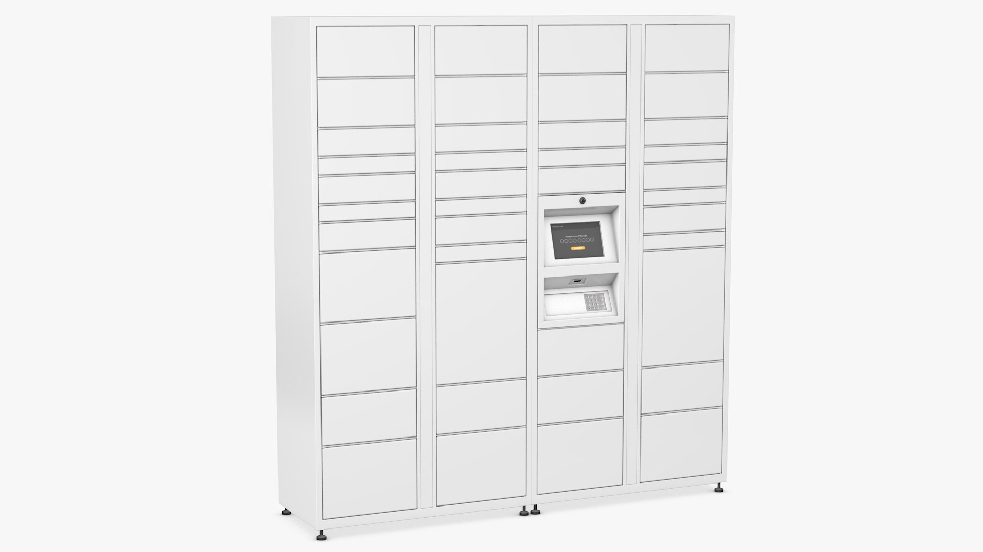 Delivery Lockers Model - TurboSquid 1890657