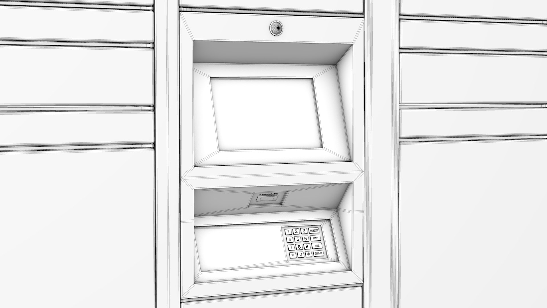 Delivery Lockers Model - TurboSquid 1890657