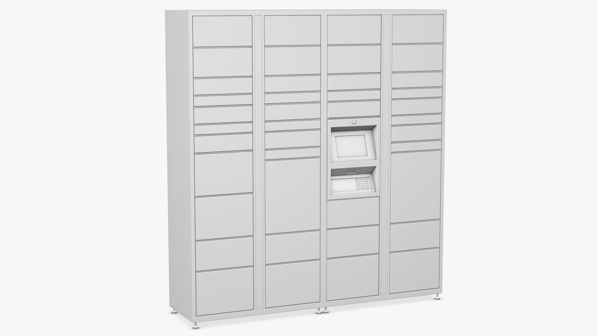 Delivery Lockers Model TurboSquid 1890657