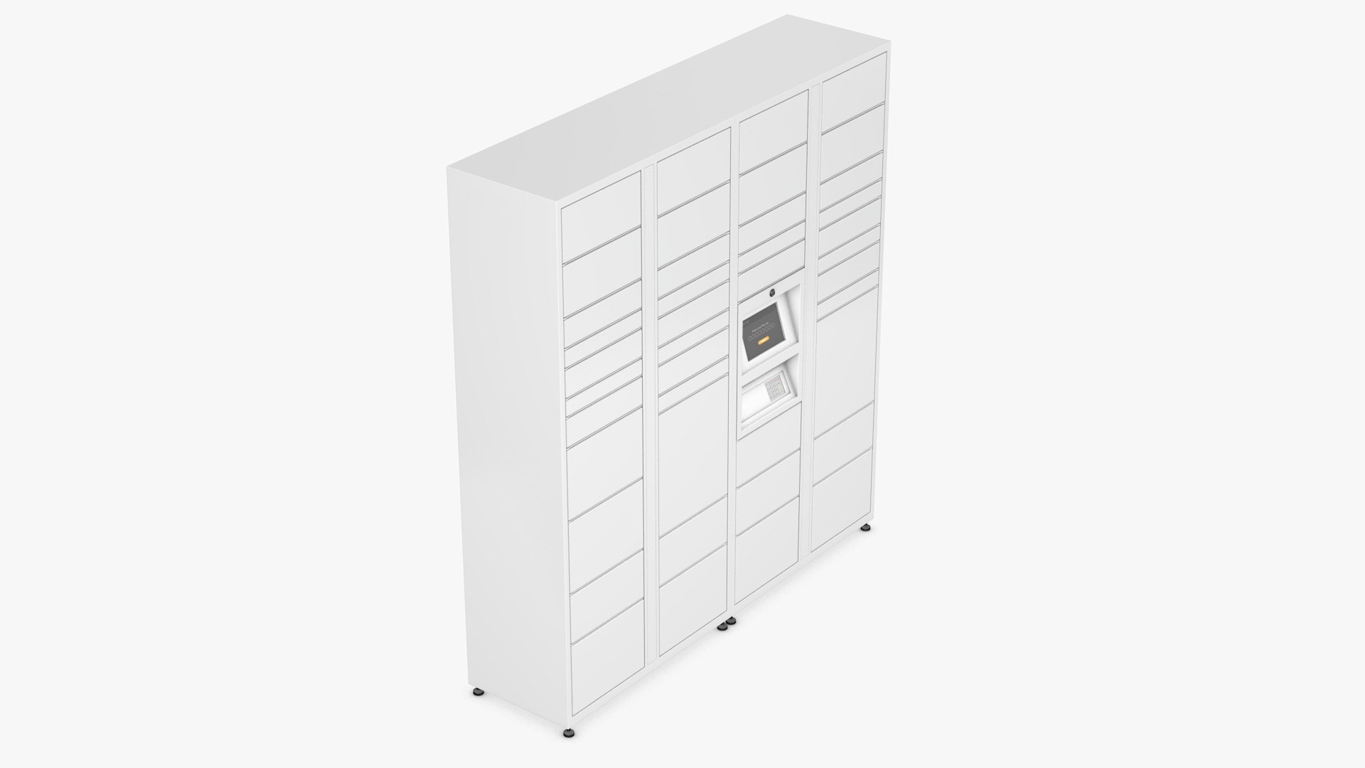 Delivery Lockers Model - TurboSquid 1890657